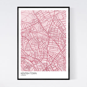 Kentish Town Neighbourhood Map Print