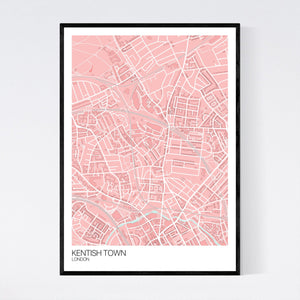 Kentish Town Neighbourhood Map Print
