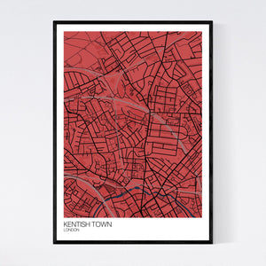 Kentish Town Neighbourhood Map Print