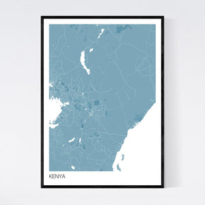 Kenya Country Map Print