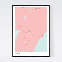 Load image into Gallery viewer, Kenya Country Map Print