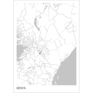 Map of Kenya, 