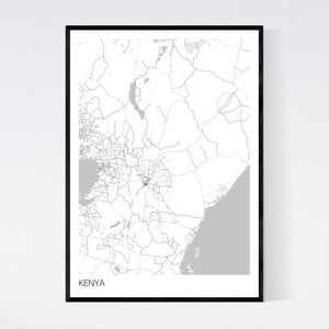Map of Kenya, 