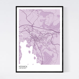 Keswick Town Map Print