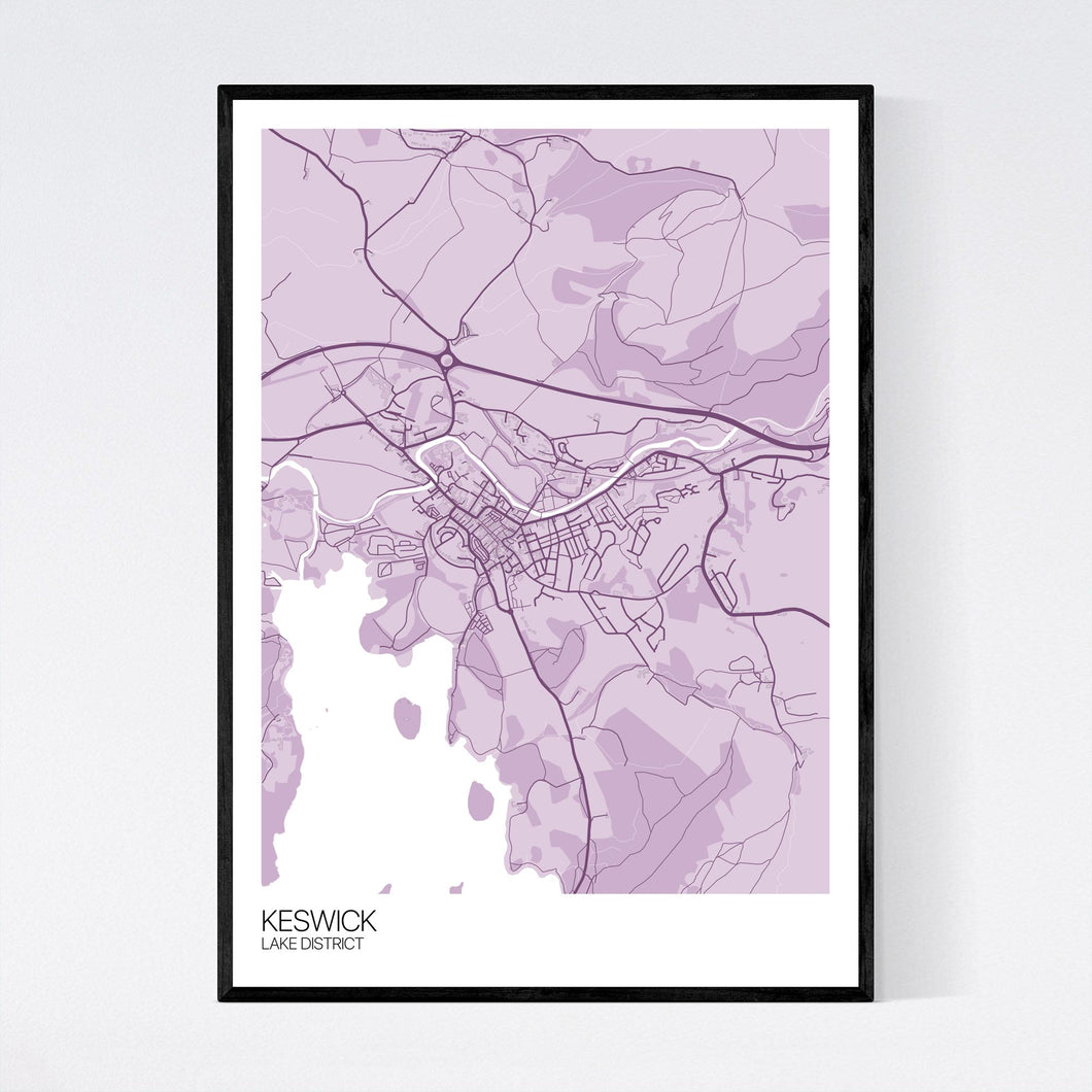 Keswick Town Map Print