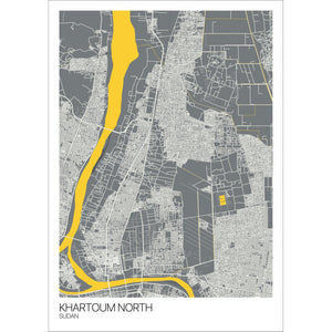 Map of Khartoum North, Sudan