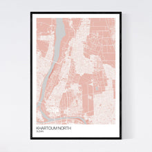 Load image into Gallery viewer, Khartoum North City Map Print