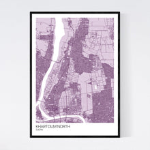 Load image into Gallery viewer, Khartoum North City Map Print