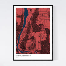Load image into Gallery viewer, Khartoum North City Map Print
