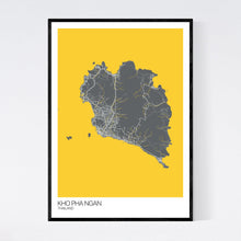 Load image into Gallery viewer, Kho Pha Ngan Island Map Print