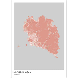 Map of Kho Pha Ngan, Thailand