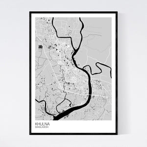 Khulna City Map Print