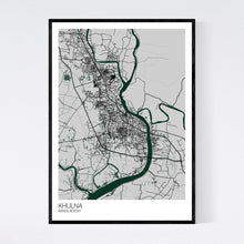 Load image into Gallery viewer, Khulna City Map Print
