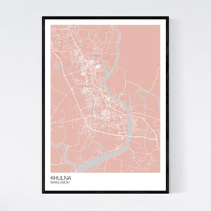 Khulna City Map Print