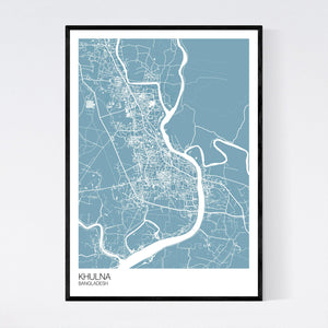 Khulna City Map Print