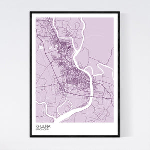 Map of Khulna, Bangladesh