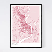 Load image into Gallery viewer, Khulna City Map Print
