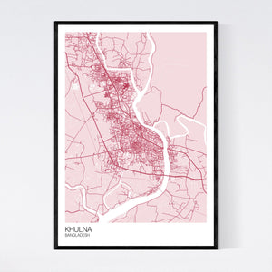 Khulna City Map Print