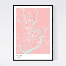 Load image into Gallery viewer, Khulna City Map Print