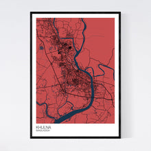 Load image into Gallery viewer, Khulna City Map Print