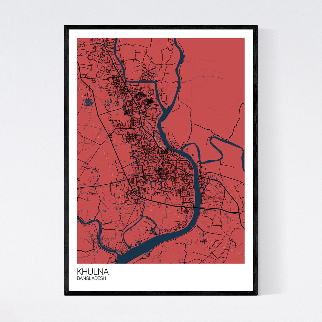 Khulna City Map Print