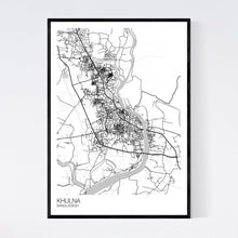 Load image into Gallery viewer, Khulna City Map Print
