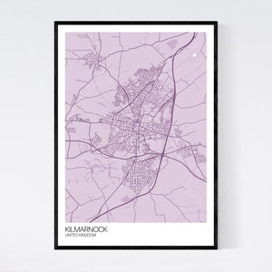 Kilmarnock City Map Print