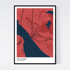Kincardine Town Map Print