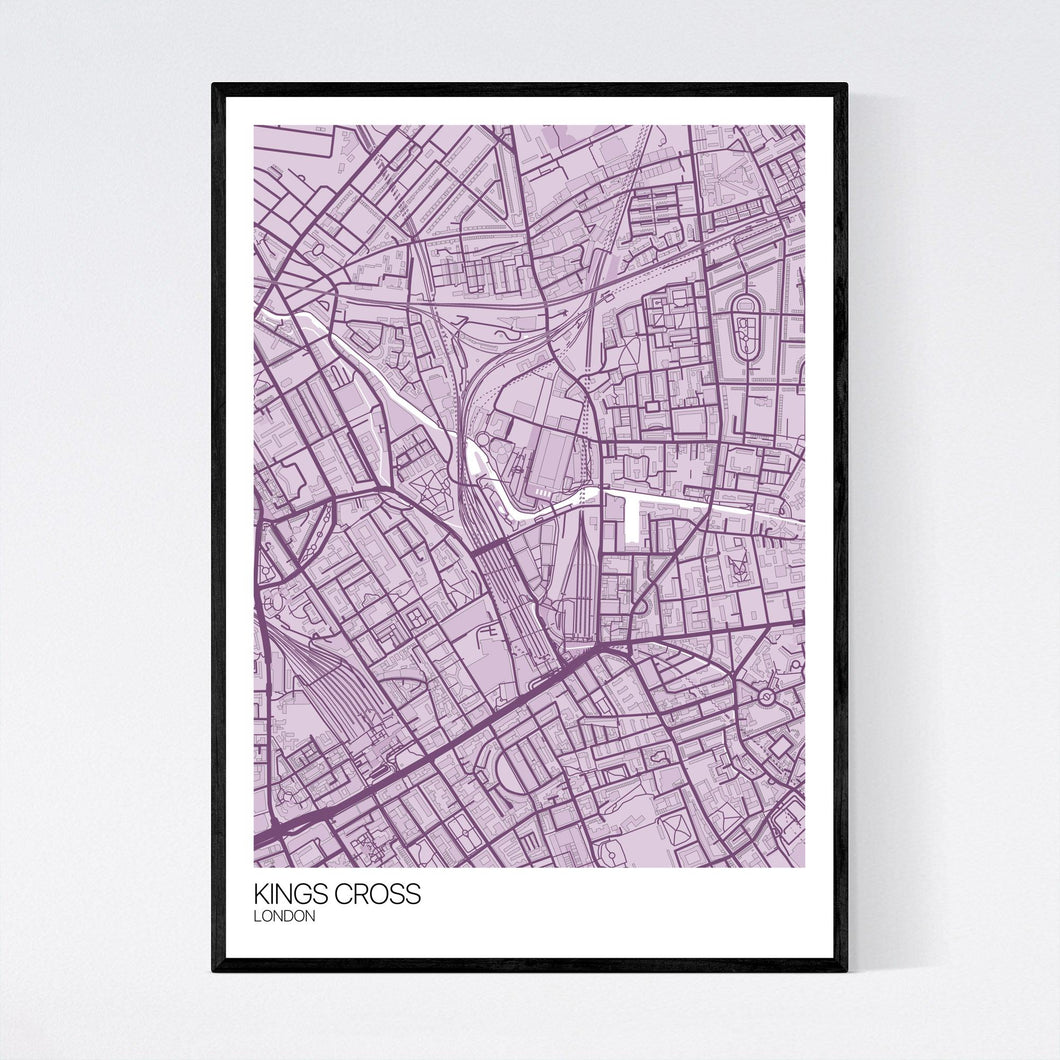 Tante Bære stereoanlæg Kings Cross Map Art Print - Free International Shipping! - Mapply.co