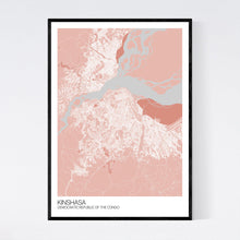 Load image into Gallery viewer, Kinshasa City Map Print