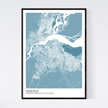 Load image into Gallery viewer, Kinshasa City Map Print