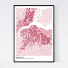 Load image into Gallery viewer, Kinshasa City Map Print