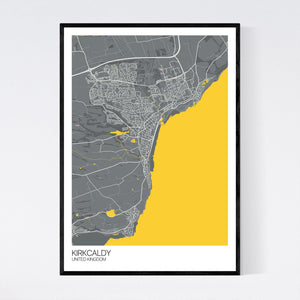 Kirkcaldy City Map Print