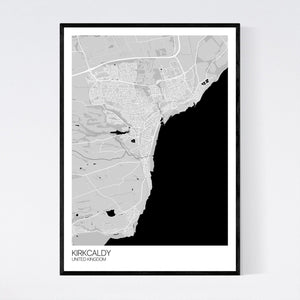 Kirkcaldy City Map Print