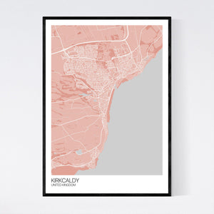 Kirkcaldy City Map Print