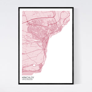 Kirkcaldy City Map Print