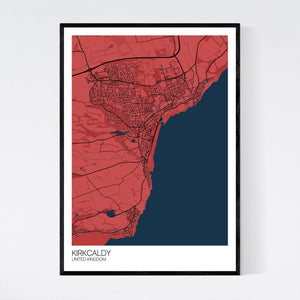 Kirkcaldy City Map Print