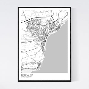 Kirkcaldy City Map Print