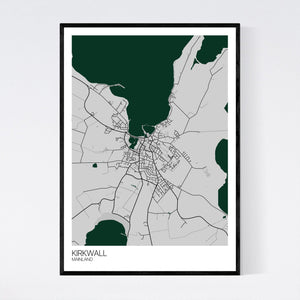 Kirkwall Town Map Print