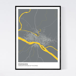 Kisangani City Map Print