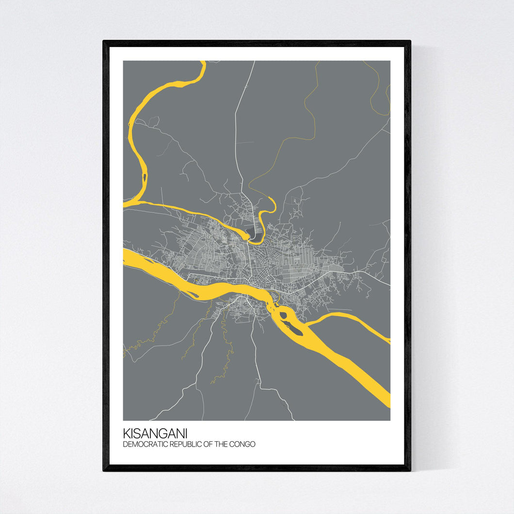 Kisangani City Map Print