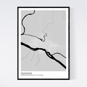 Kisangani City Map Print