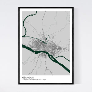 Map of Kisangani, Democratic Republic of the Congo