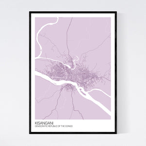 Kisangani City Map Print