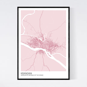 Kisangani City Map Print