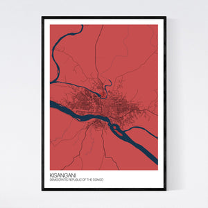 Kisangani City Map Print