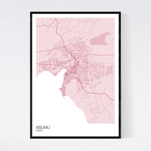 Kisumu City Map Print