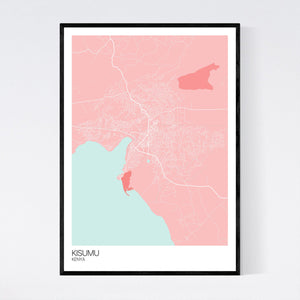 Kisumu City Map Print