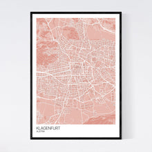Load image into Gallery viewer, Klagenfurt City Map Print
