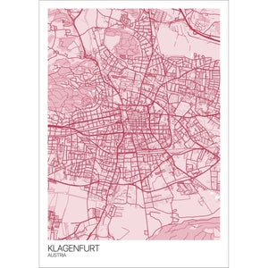 Map of Klagenfurt, Austria